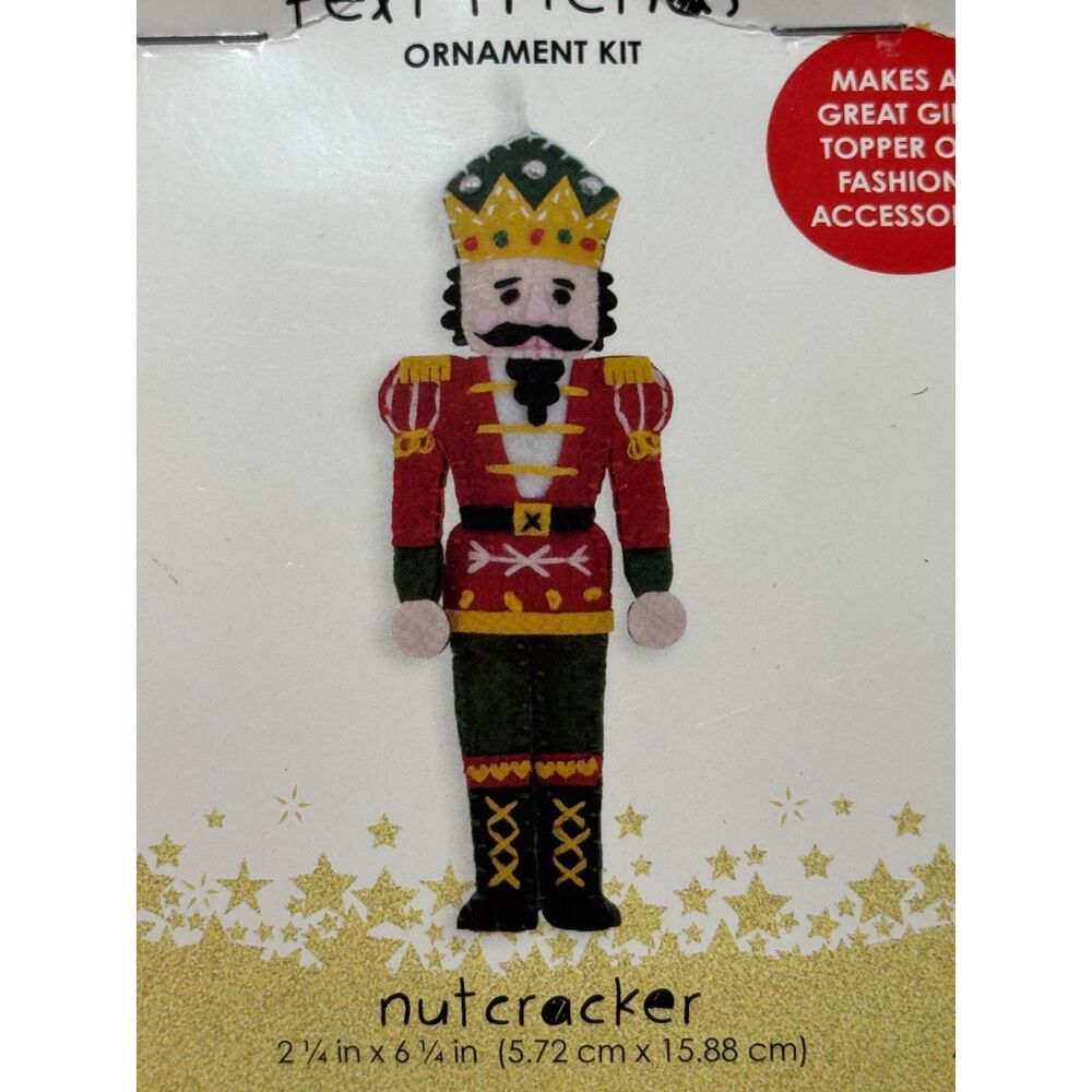 Needle Creations Felt Friends Christmas Nutcracker Ornament Sewing Kit NIP